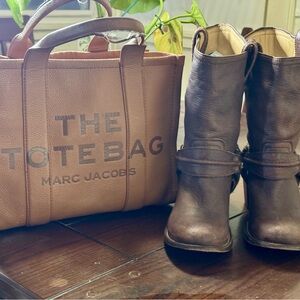 Frye Brown Heeled Boots 9.5